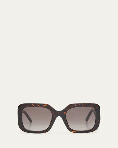 Marc Jacobs J Marc Logo Square Acetate Sunglasses In Brown