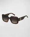 Marc Jacobs J Marc Logo Square Acetate Sunglasses In Hvn