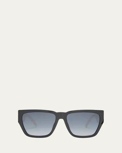 Marc Jacobs J Marc Logo Square Plastic Sunglasses In Blue