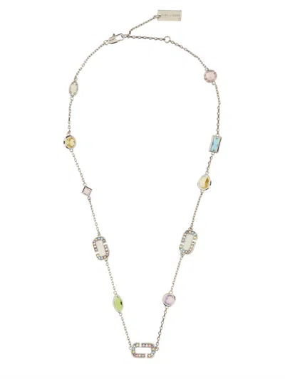 Marc Jacobs J Marc Luxe Gem Station Necklace In Silver
