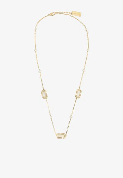 Marc Jacobs J Marc Luxe Station Necklace In Gold