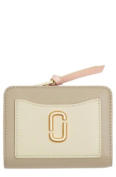Marc Jacobs J Marc Mini Compact Wallet In Neutral