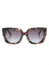 Marc Jacobs J Marc Square-frame Sunglasses In 褐色