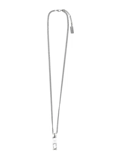 Marc Jacobs J Marc Zipper Pendant Necklace In Metallic