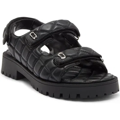 Marc Jacobs 'j' Quilted Sandal In Black