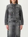 Marc Jacobs Fray Charm Shrunken Trucker Denim Jacket