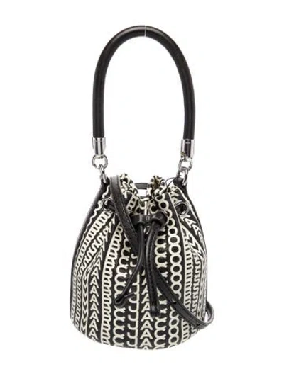 Pre-owned Marc Jacobs Jacquard Bucket Bag In Black