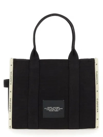 Marc Jacobs Jacquard Cotton-blend Tote Bag In Black