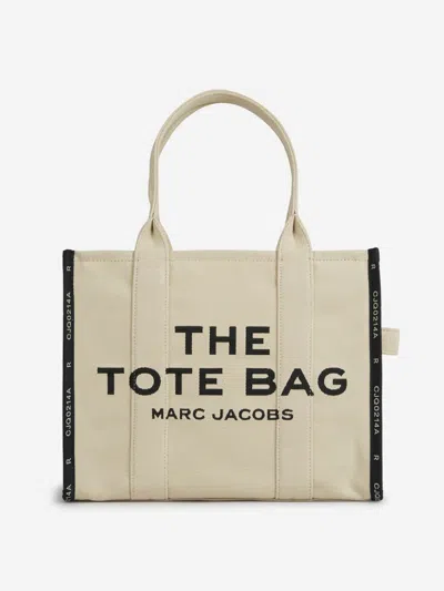 Marc Jacobs Jacquard Tote Shoulder Bag M In Beige