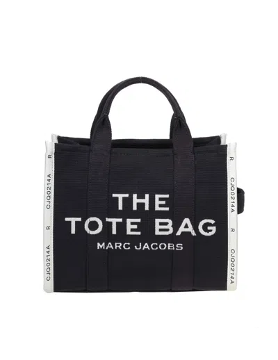 Marc Jacobs Jacquard Zipped Medium Tote Bag In Black