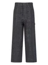 Marc Jacobs Glam Crystal Oversized Jeans In Black