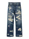Marc Jacobs The Rip And Repair Straight Jean Jeans In Medium Wash
