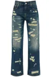 Marc Jacobs The Rip And Repair Straight Jean Jeans In Blue