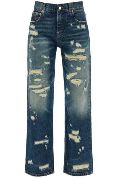 MARC JACOBS JEANS THE RIP AND REPAIR STRAIGHT JEAN