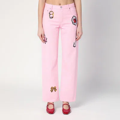 Marc Jacobs Jeans With Prints In Pink