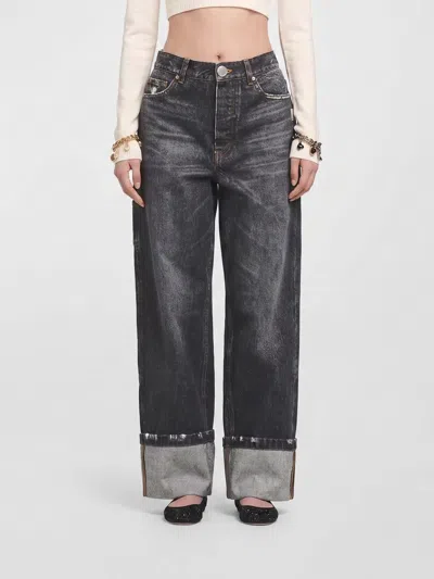 Marc Jacobs Jeans Woman Color Grey In Black