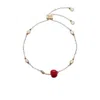 Marc Jacobs Cherry Crystal Slider Bracelet In Metallic
