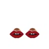 Marc Jacobs Lips Stud Earrings In Red