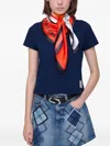 Marc Jacobs Joy-print Silk Scarf In Blue