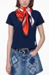 Marc Jacobs Joy Silk Scarf In Gold