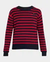 Marc Jacobs Joy Striped Crewneck Sweater In Multi