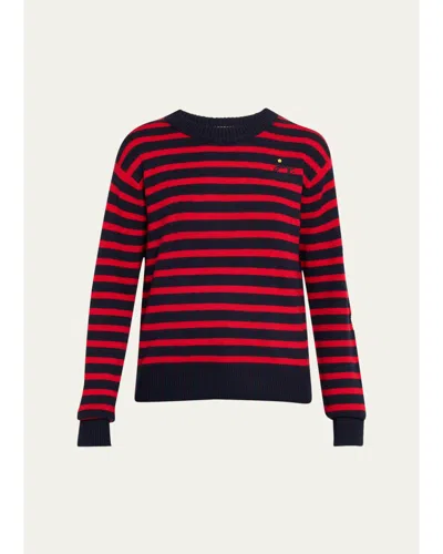 Marc Jacobs Joy Striped Crewneck Sweater In Multi