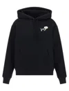 Marc Jacobs Graphic Print Hoodie Front Pocket In Black