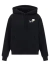 Marc Jacobs Graphic Print Hoodie Front Pocket In Black