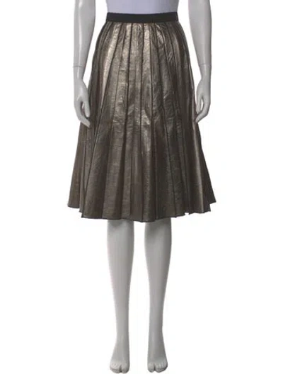 Pre-owned Marc Jacobs Kangaroo Knee-length Skirt In Gold