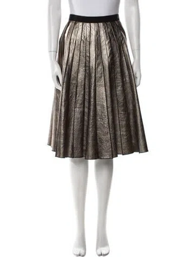 Pre-owned Marc Jacobs Kangaroo Knee-length Skirt In Silver