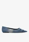 Marc Jacobs Kat Denim Pointed-toe Flats