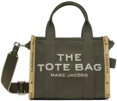 Marc Jacobs Khaki 'the Jacquard Small' Tote In 365 Bronze Green