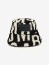 Marc Jacobs Monogram-print Faux-shearling Bucket Hat In Black