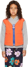 Marc Jacobs Kids Gray Layered Hoodie In A35 Gris Chine Acie