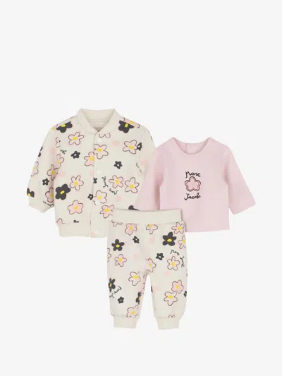 Marc Jacobs Kids  Logo Front Sweatshirt Mini Crew Neck With Press-studs In Multi