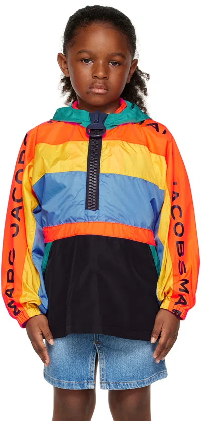 Marc Jacobs Colour-block Hooded Jacket In V44 Marine Orange
