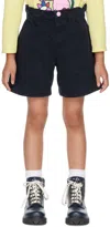 Marc Jacobs Kids Navy Patch Denim Shorts In 84e Dark Blue