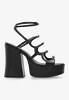 Marc Jacobs Kiki 125 Leather Platform Sandals In Black