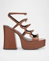 Marc Jacobs Kiki Platform Sandals In Brandy