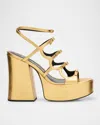 Marc Jacobs The Kiki Sandals In Gold