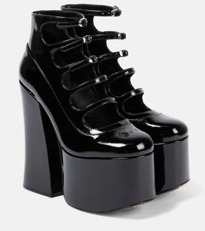 MARC JACOBS KIKI PATENT LEATHER PLATFORM ANKLE BOOTS