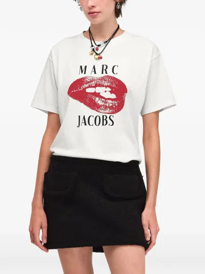Marc Jacobs Kiss-print Oversized T-shirt In Neutrals