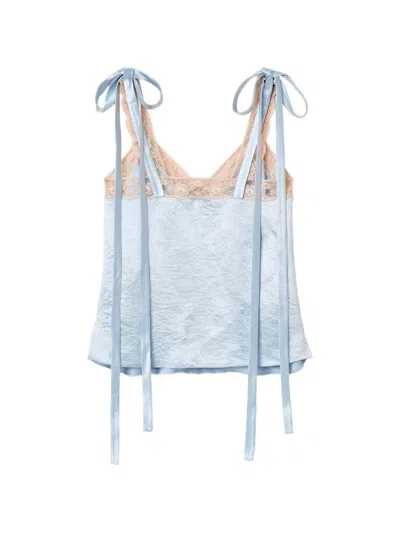 Marc Jacobs Lace-detail Top In Blue