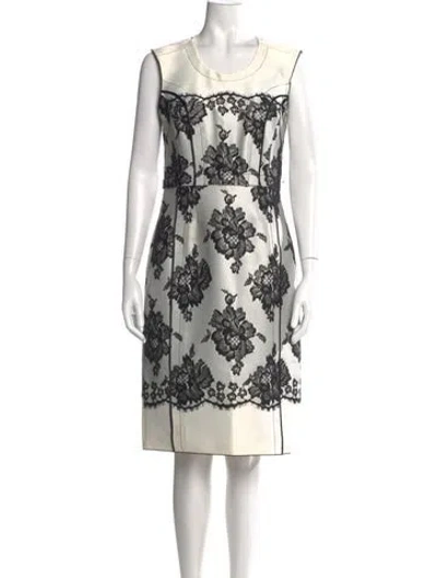 Pre-owned Marc Jacobs Lace Pattern Knee-length Dress In Neutral