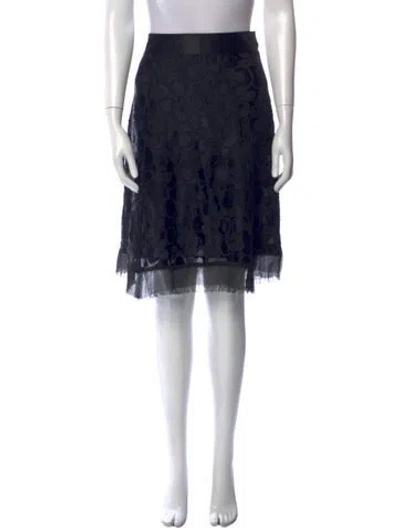 Pre-owned Marc Jacobs Lace Pattern Knee-length Skirt In Blue