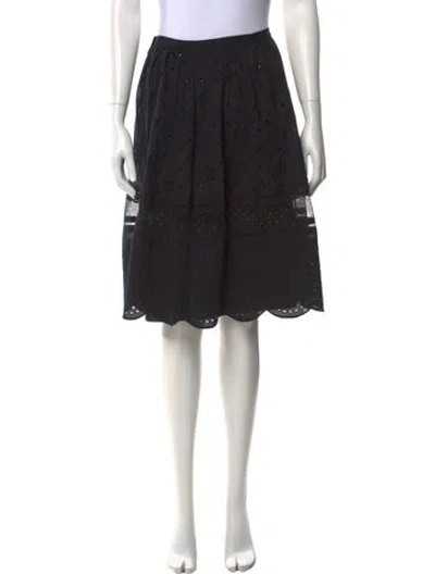 Pre-owned Marc Jacobs Lace Pattern Midi Length Skirt In Blue