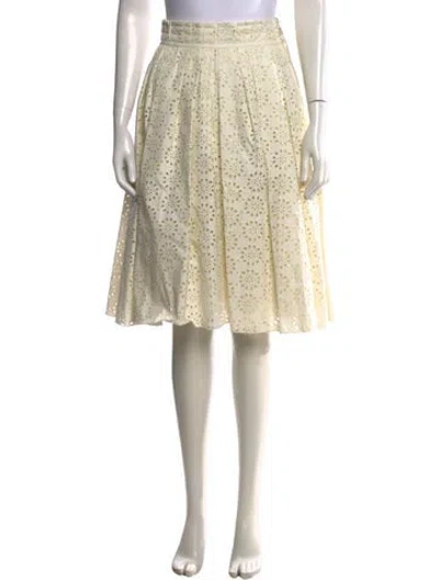 Pre-owned Marc Jacobs Lace Pattern Midi Length Skirt In Neutrals