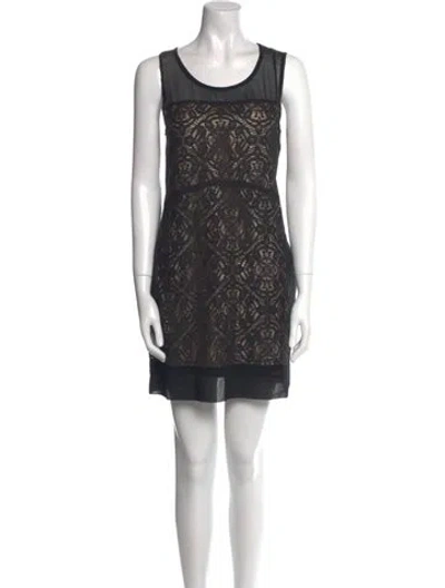 Pre-owned Marc Jacobs Lace Pattern Mini Dress In Black