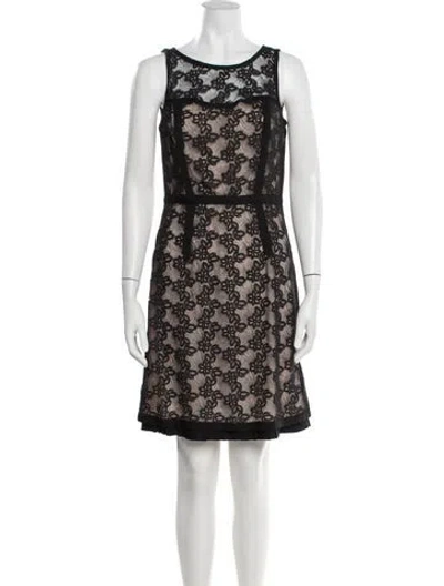 Pre-owned Marc Jacobs Lace Pattern Mini Dress In Black