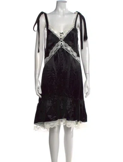 Pre-owned Marc Jacobs Lace Pattern Mini Dress W/ Tags In Black